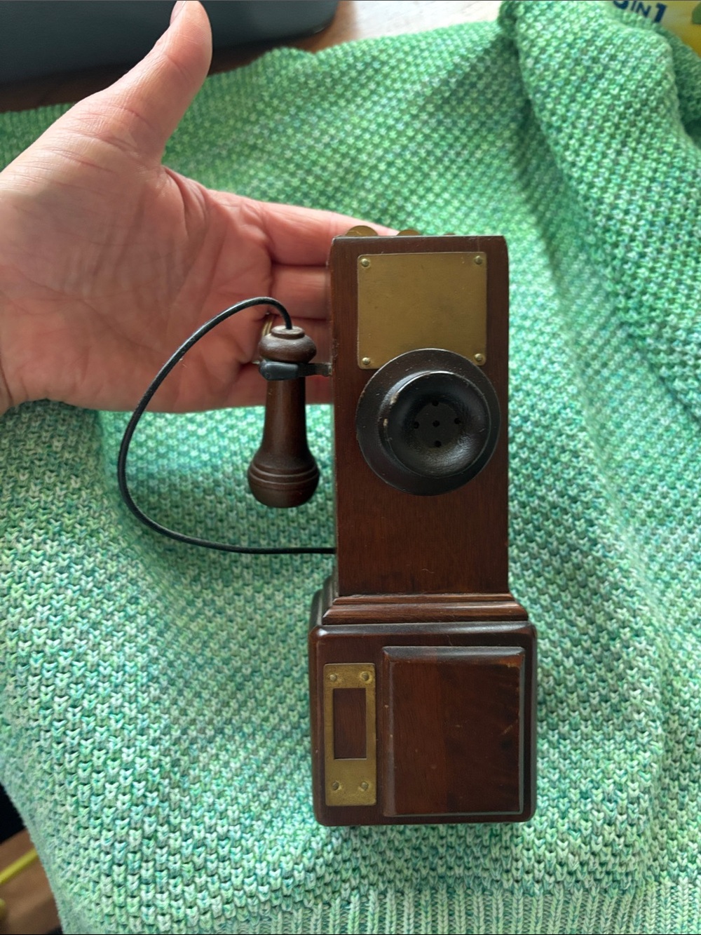 Mini: Antique telephone music box/bank; George Good
